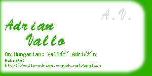 adrian vallo business card